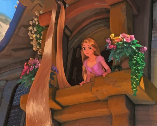 Princess Rapunzel paint by numbers