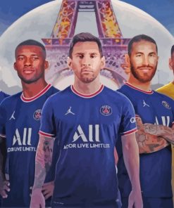 Paris Saint-German Players paint by numbers