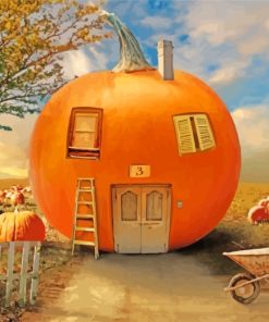 Pumpkin House paint by numbers