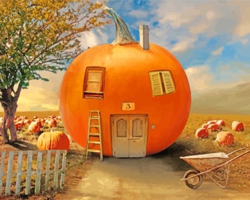 Pumpkin House paint by numbers