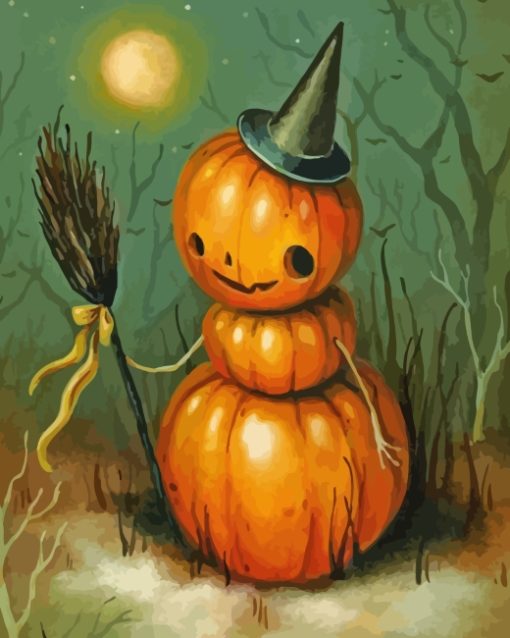 Pumpkin Halloween paint by numbers