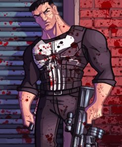 Punisher Art Illustration paint by numbers