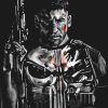 The Punisher Black Art paint by numbers