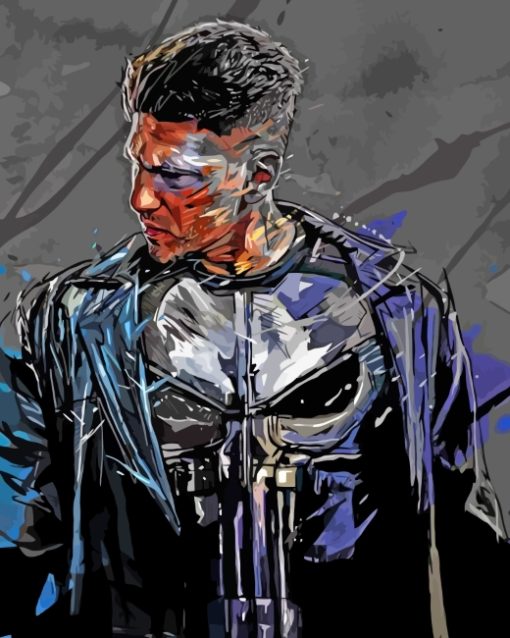 The Punisher Action Movie Paint by numbers