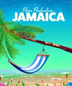 Pure Paradise Jamaica Poster paint by numbers