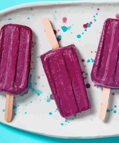 Purple Popsicles paint by numbers