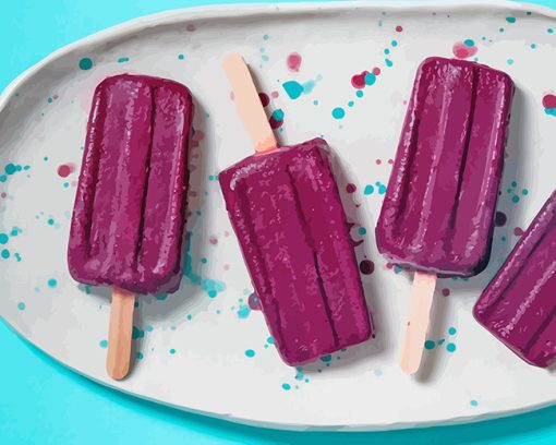 Purple Popsicles paint by numbers