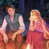 Rapunzel And Flynn Rider Tangled paint by numbers