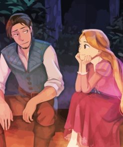 Rapunzel And Flynn Rider Tangled paint by numbers