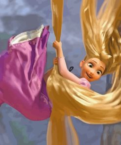 Aesthetic Rapunzel Tangled paint by numbers