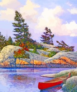 Red Canoes paint by numbers