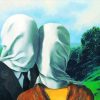 Rene Magritte The Lovers paint by numbers