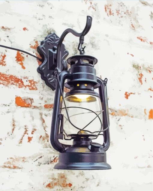 Retro Lamp Lantern paint by numbers