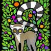 Ring-Tailed Lemur Animal paint by numbers