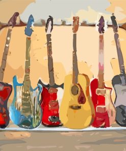 Rock Guitars Art paint by numbers