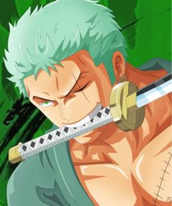 Roronoa Zoro Anime Character paint by numbers