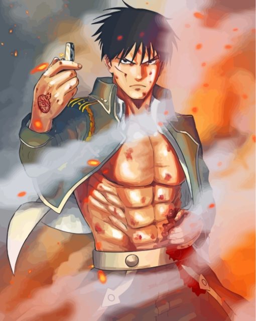 Roy Mustang Fullmetal Alchemist paint by numbers