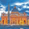 Saint Peter's Square Rome paint by numbers