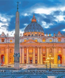 Saint Peter's Square Rome paint by numbers