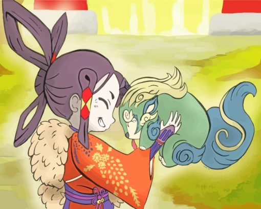 Sakuna And Tama paint by numbers