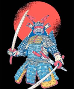 Samurai And Sword paint by numbers