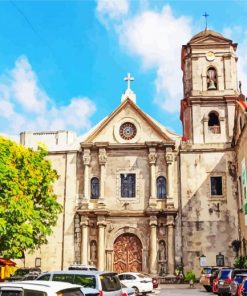 San Agustin Chirch Manila paint by number paint by numbers