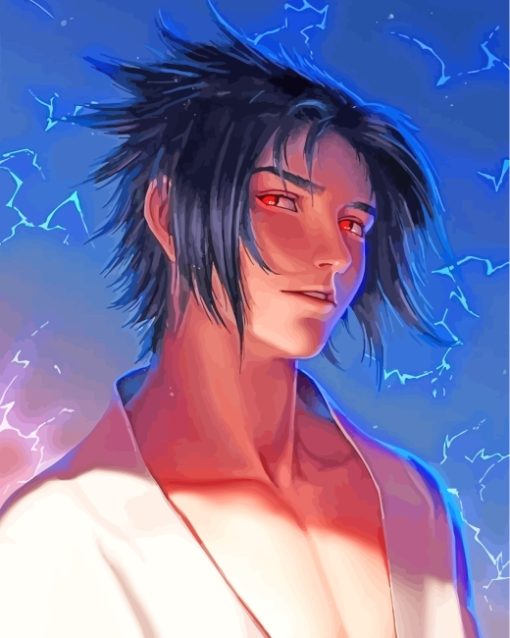 Sasuke Uchiha Naruto paint by numbers