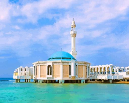 Saudi-Arabia-Jeddah-Al-Rahma-Mosque-paint-by-number