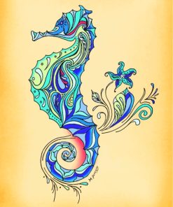 Seahorse Art paint by numbers