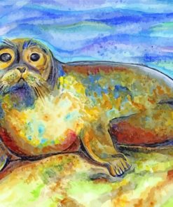 Seal On Rock Art paint by numbers