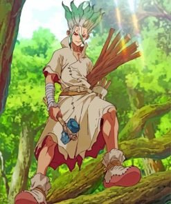 Senku Ishigami Japanese Anime paint by numbers