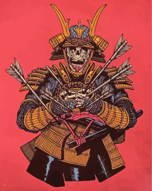 Skull Samurai paint by numbers