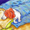 Sleepy Beagle Art paint by numbers