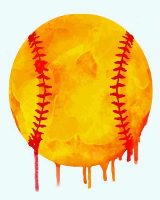 Softball-Art-paint-by-numbers