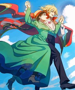 Howl And Sophie Howl's Moving Castle paint by numbers