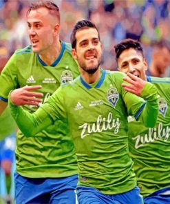 Sounders Players paint by numbers