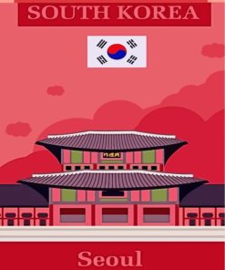 South Korea Seoul Poster paint by numbers