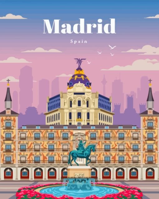 Spain Madrid City paint by numbers