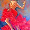 Spanish Dancer Red Dress e paint by numbers