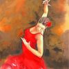 Spanish Flamenco Dancer Art paint by numbers