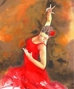 Spanish Flamenco Dancer Art paint by numbers