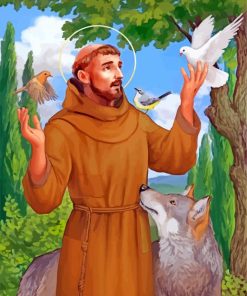 St Francis of Assisi paint by numbers