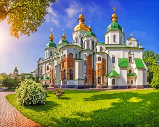 St. Sophia's Cathedral Kiev paint by numbers