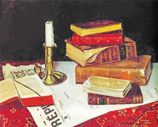 Still Life With Books And Candles Henri Matisse paint by numbers