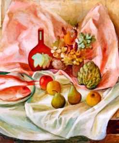 Still Life With Pink Fish By Olley paint by numbers