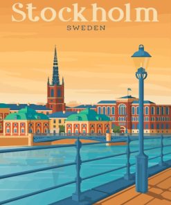 Stockholm Sweden paint by numbers