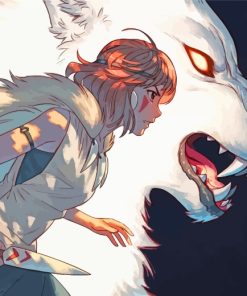 Studio Ghibli Mononoke paint by numbers