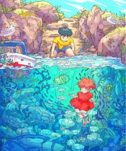 Studio Ghibli Ponyo paint by numbers