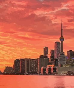 Sunset Toronto City paint by numbers