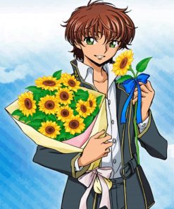 Suzaku-Kururugi-and-Flowers-paint-by-number